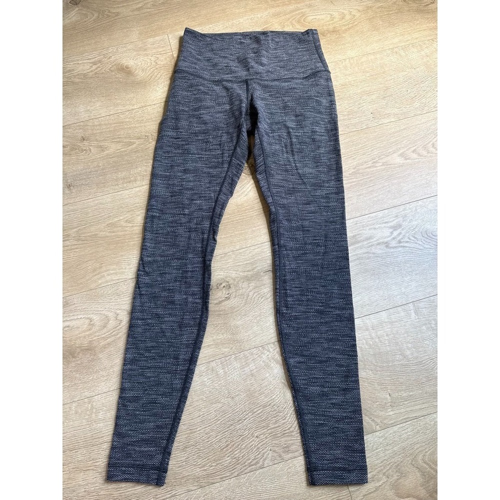 Lululemon Leggings Full Length Thick Size‎ 6 30" inseam Heather Gray Activewear